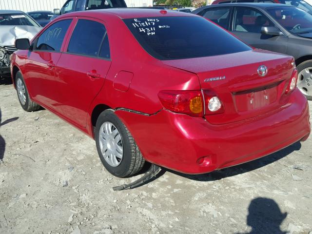 1NXBU4EE6AZ287407 - 2010 TOYOTA COROLLA BA RED photo 3