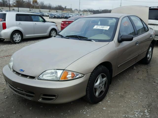 1G1JC524827315186 - 2002 CHEVROLET CAVALIER B BEIGE photo 2