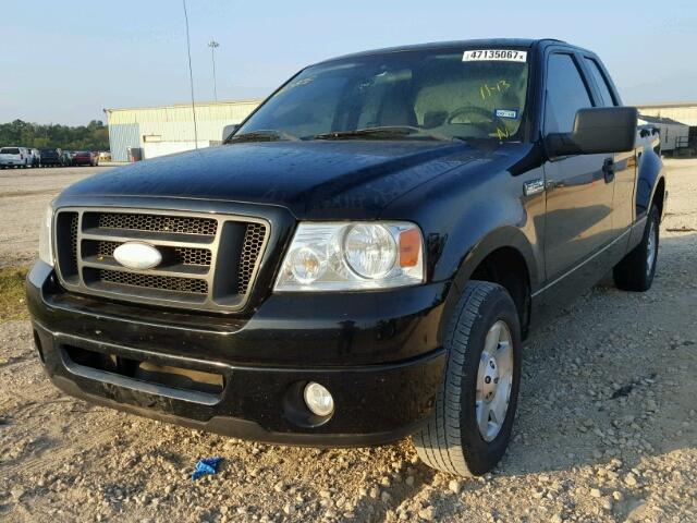 1FTRX02W57KC67265 - 2007 FORD F150 BLACK photo 2