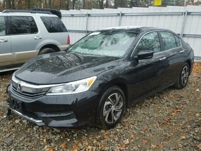 1HGCR2F3XGA100001 - 2016 HONDA ACCORD LX BLACK photo 2