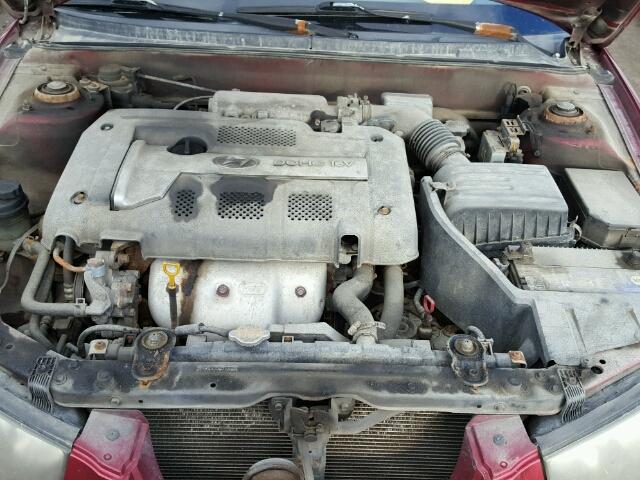 KMHDN45D73U591250 - 2003 HYUNDAI ELANTRA GL RED photo 7