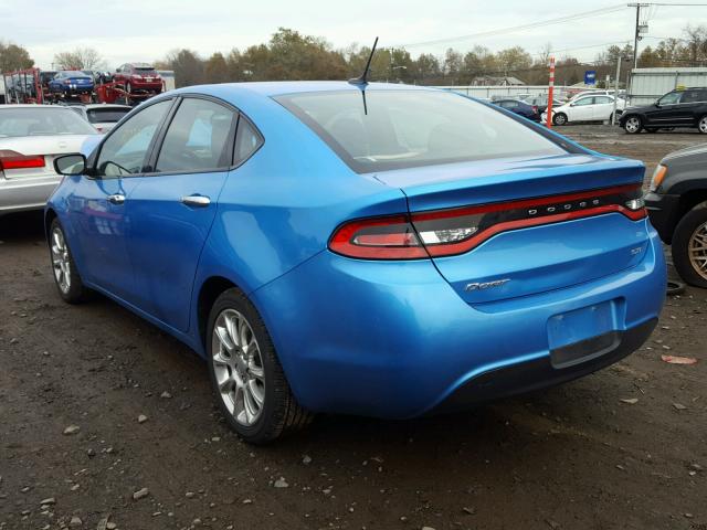 1C3CDFFA4GD818813 - 2016 DODGE DART SXT S BLUE photo 3