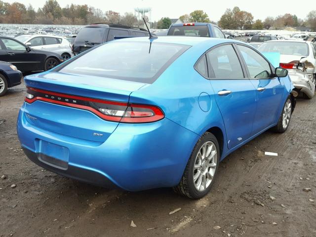 1C3CDFFA4GD818813 - 2016 DODGE DART SXT S BLUE photo 4