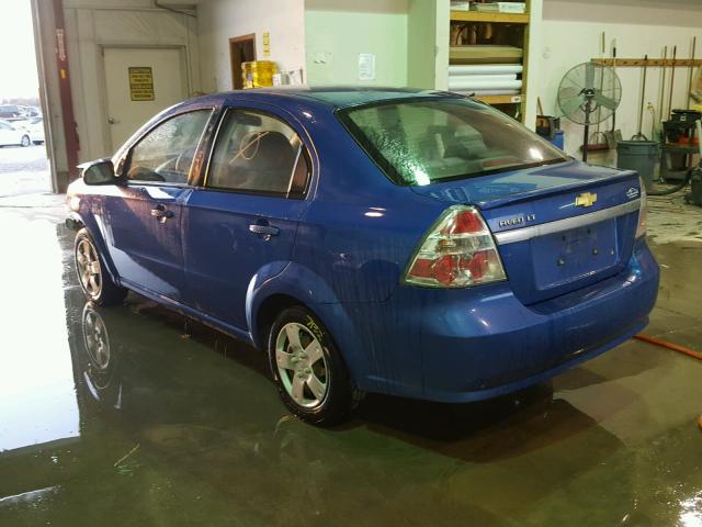 KL1TD5DE0AB119524 - 2010 CHEVROLET AVEO LS BLUE photo 3