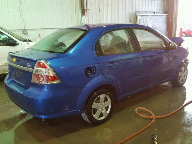 KL1TD5DE0AB119524 - 2010 CHEVROLET AVEO LS BLUE photo 4