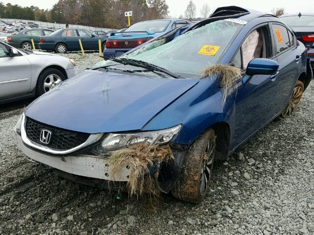 2HGFB2F96EH504871 - 2014 HONDA CIVIC EXL 蓝色 照片 2