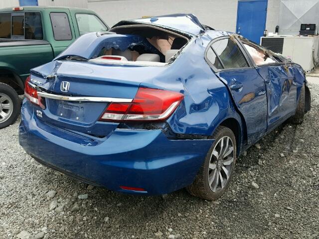 2HGFB2F96EH504871 - 2014 HONDA CIVIC EXL BLUE photo 4