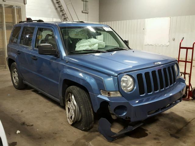 1J8FT28077D317108 - 2007 JEEP PATRIOT SP BLUE photo 1