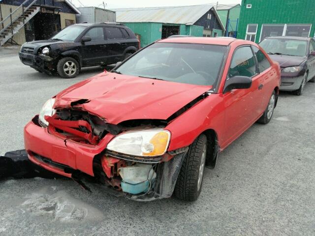 1HGEM21173L816141 - 2003 HONDA CIVIC DX RED photo 2