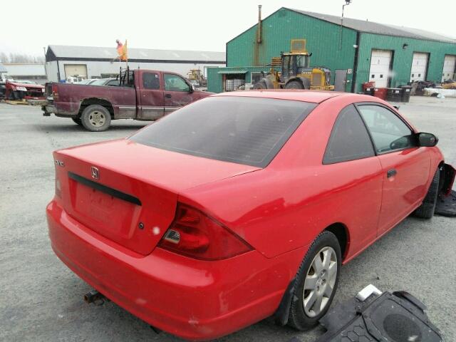 1HGEM21173L816141 - 2003 HONDA CIVIC DX RED photo 4