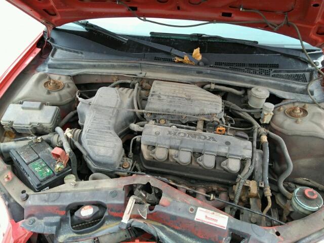 1HGEM21173L816141 - 2003 HONDA CIVIC DX RED photo 7