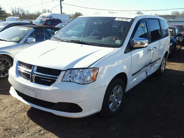 2C4RDGBG2DR566560 - 2013 DODGE GRAND CARA WHITE photo 2