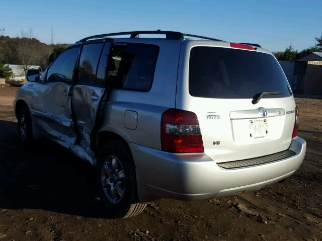 JTEDP21A740005116 - 2004 TOYOTA HIGHLANDER SILVER photo 3