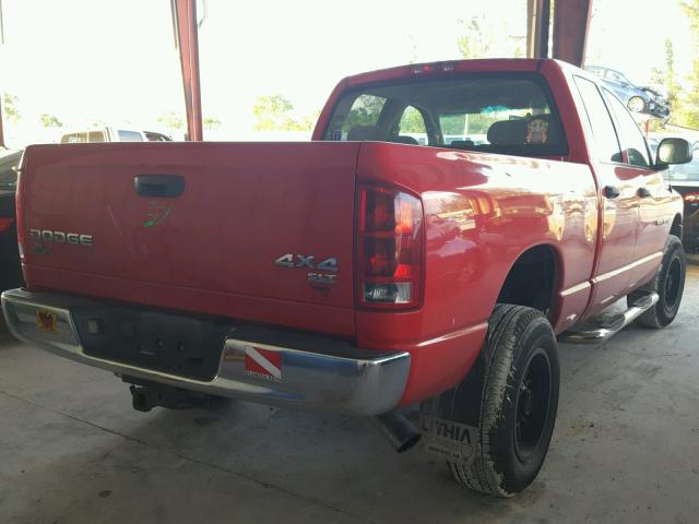 1D7HU18N04S572537 - 2004 DODGE RAM 1500 S RED photo 4