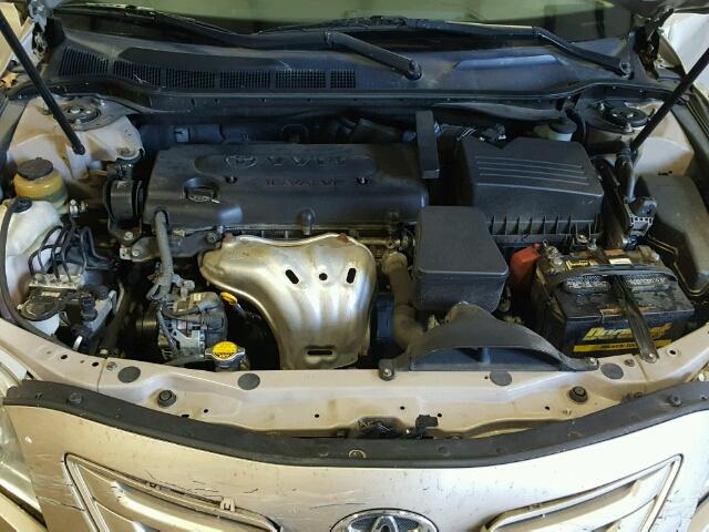 4T1BE46K97U642791 - 2007 TOYOTA CAMRY NEW GOLD photo 7