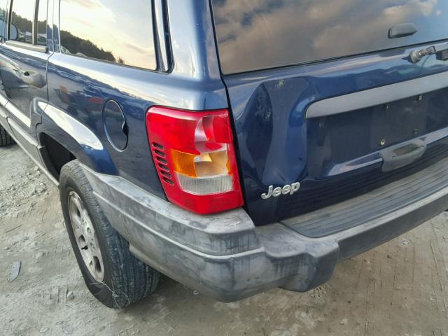 1J4G248S3YC329656 - 2000 JEEP GRAND CHER BLUE photo 9