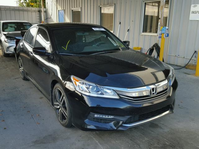 1HGCR2F50GA140153 - 2016 HONDA ACCORD SPO BLACK photo 1