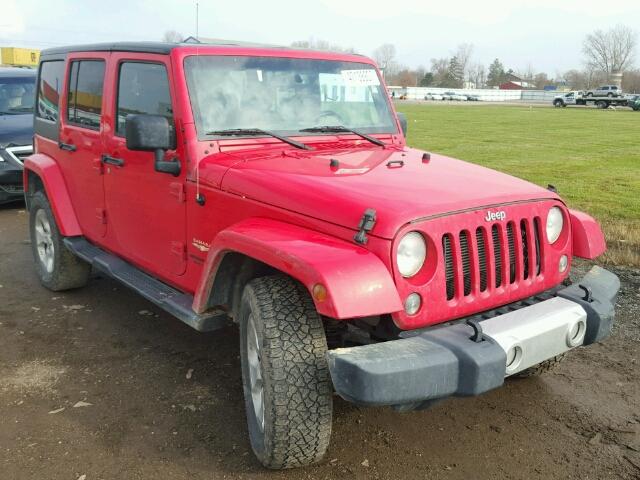 1C4BJWEG2FL649451 - 2015 JEEP WRANGLER U RED photo 1