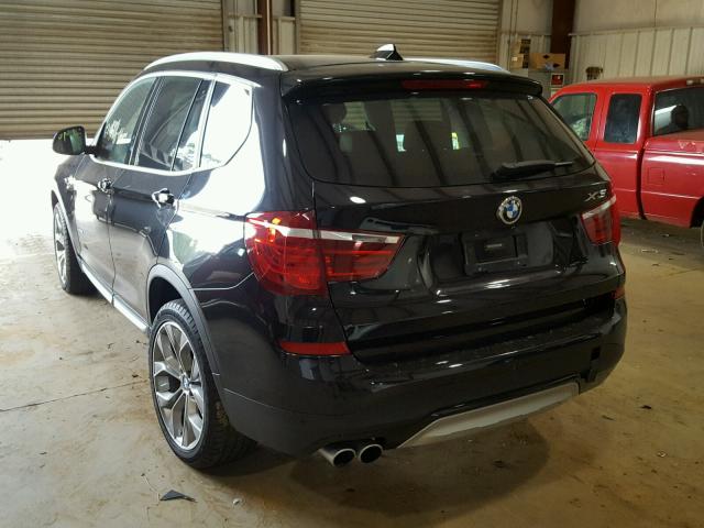 5UXWZ7C52F0M83434 - 2015 BMW X3 SDRIVE2 BLACK photo 3