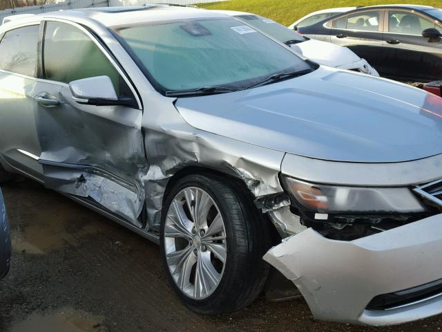 2G1155S30E9100731 - 2014 CHEVROLET IMPALA LTZ SILVER photo 9