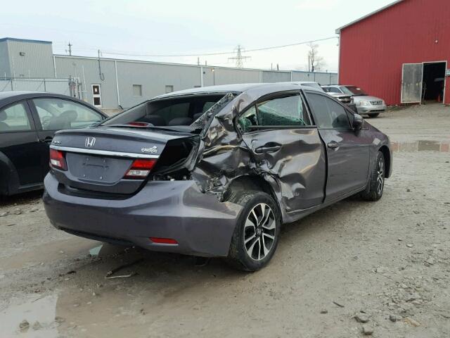 2HGFB2F58EH020648 - 2014 HONDA CIVIC LX GRAY photo 4