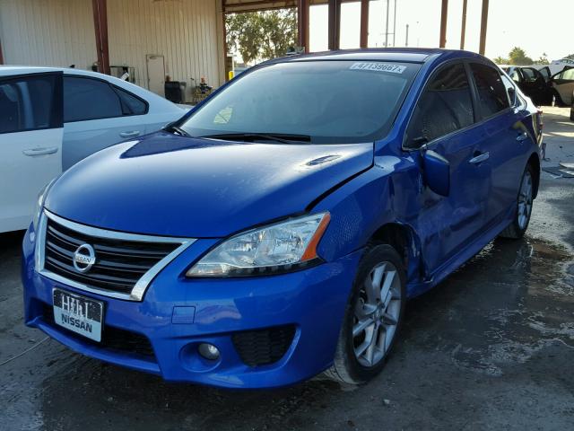 3N1AB7AP5FY336215 - 2015 NISSAN SENTRA S BLUE photo 2