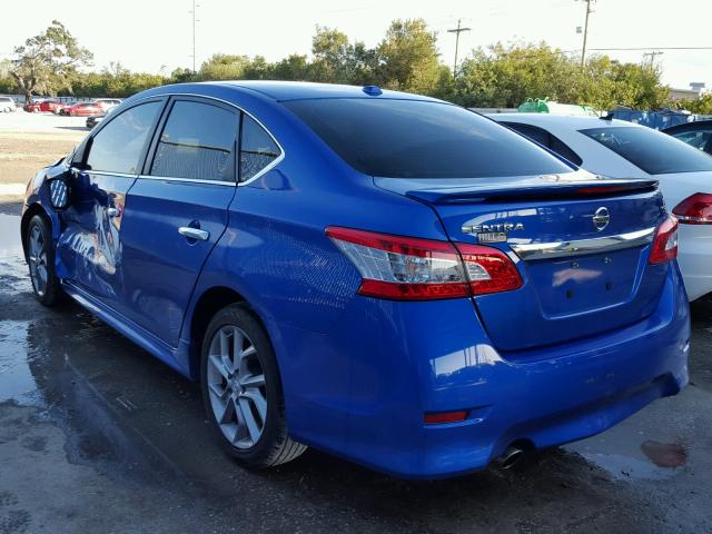 3N1AB7AP5FY336215 - 2015 NISSAN SENTRA S BLUE photo 3