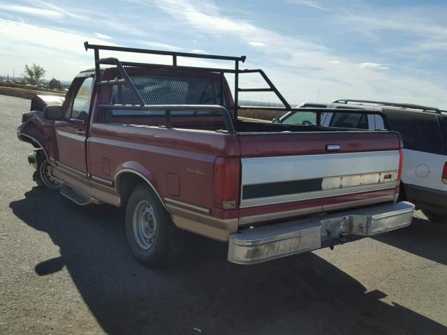 1FTDF15Y8SNB67345 - 1995 FORD F150 MAROON photo 3