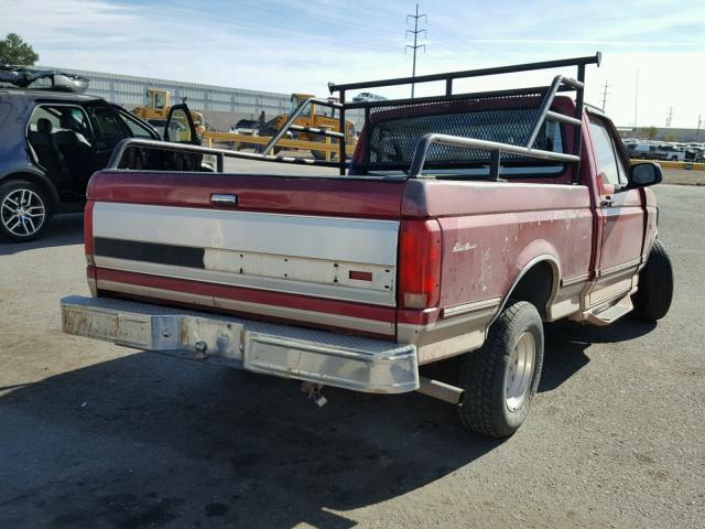 1FTDF15Y8SNB67345 - 1995 FORD F150 MAROON photo 4