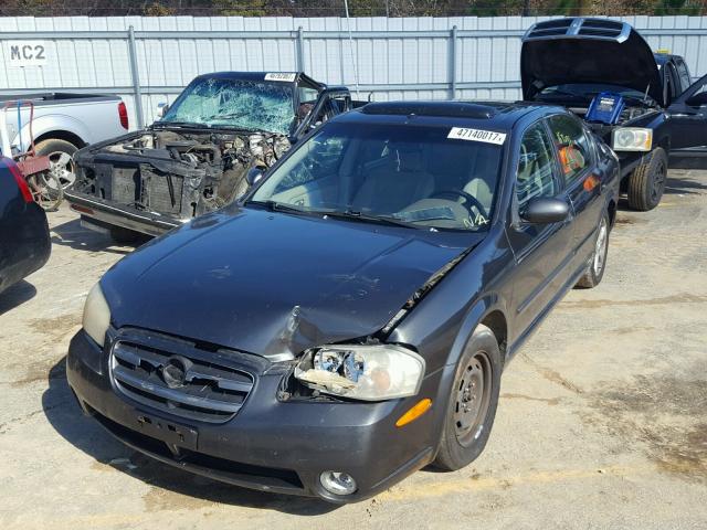 JN1DA31DX3T503767 - 2003 NISSAN MAXIMA GLE CHARCOAL photo 2