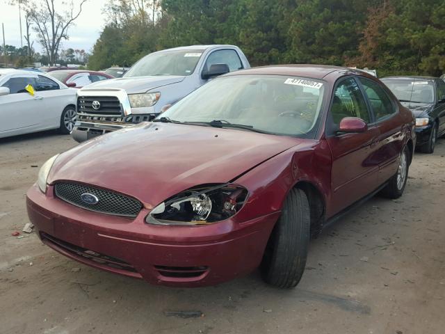 1FAFP56U85A150989 - 2005 FORD TAURUS SEL BURGUNDY photo 2