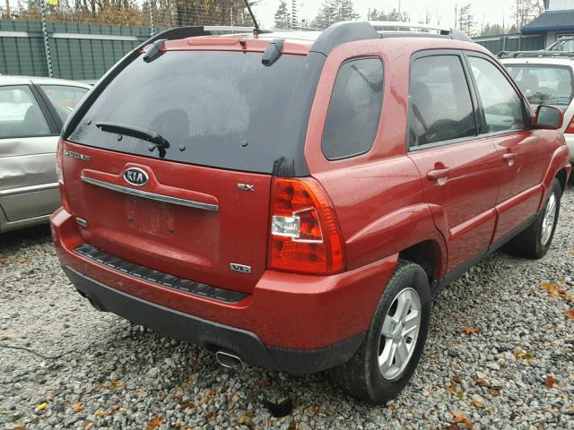 KNDJE723097624858 - 2009 KIA SPORTAGE L RED photo 4