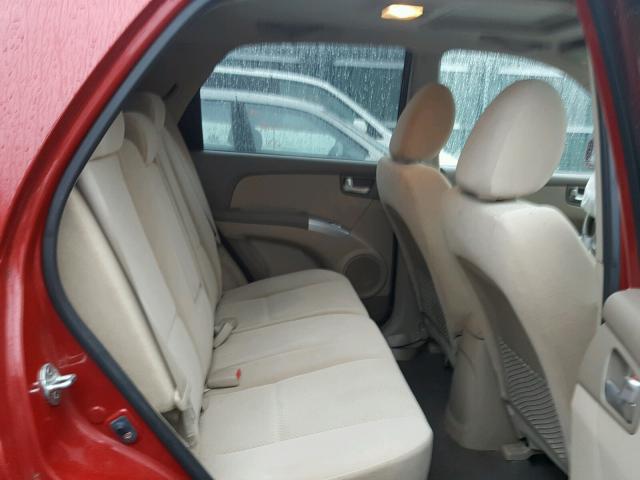 KNDJE723097624858 - 2009 KIA SPORTAGE L RED photo 6