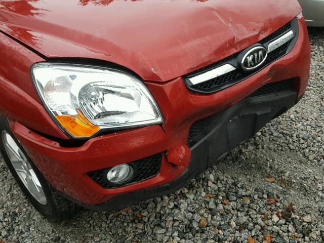 KNDJE723097624858 - 2009 KIA SPORTAGE L RED photo 9