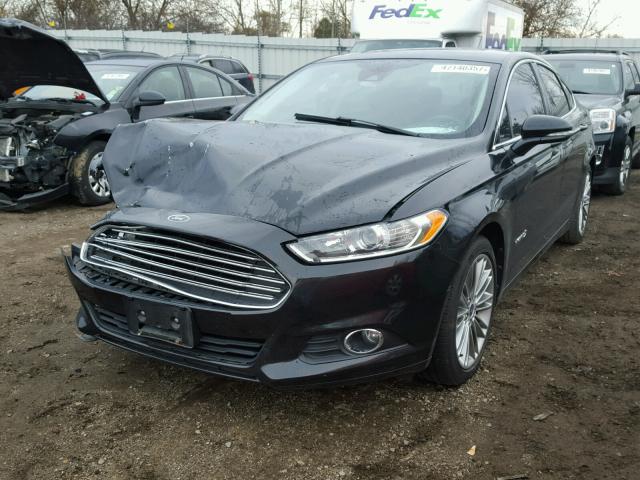 3FA6P0LU6DR161873 - 2013 FORD FUSION SE BLACK photo 2