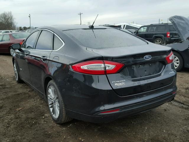 3FA6P0LU6DR161873 - 2013 FORD FUSION SE BLACK photo 3