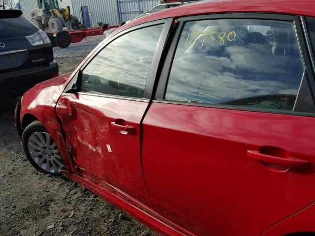 JF1GH62659H809235 - 2009 SUBARU IMPREZA 2. RED photo 9