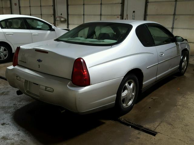 2G1WW12E729385890 - 2002 CHEVROLET MONTE CARL ვერცხლისფერი ფოტო 4