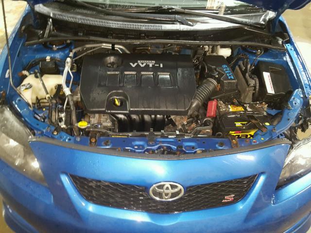 1NXBU4EE8AZ324912 - 2010 TOYOTA COROLLA BA BLUE photo 7