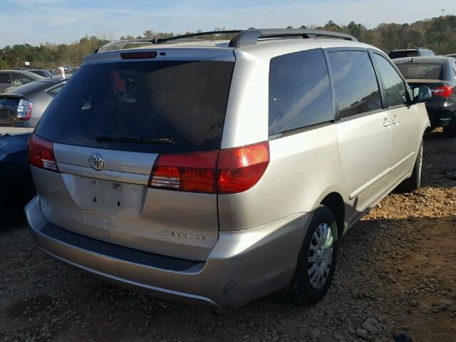 5TDZA23C35S360230 - 2005 TOYOTA SIENNA CE SILVER photo 4