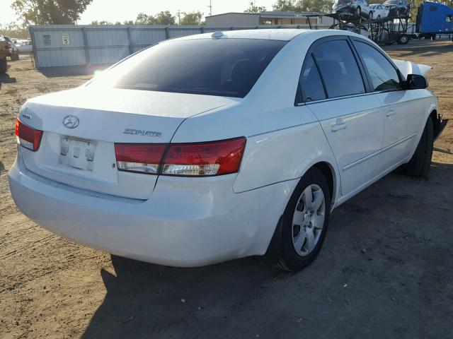 5NPET46C47H275874 - 2007 HYUNDAI SONATA GLS WHITE photo 4