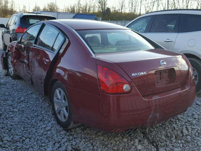 1N4BA41E54C882042 - 2004 NISSAN MAXIMA SE RED photo 3