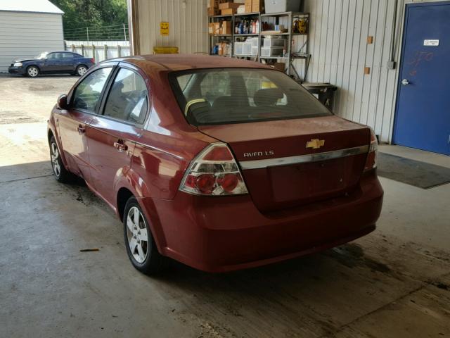 KL1TD56698B010561 - 2008 CHEVROLET AVEO BASE Қызыл фото 3