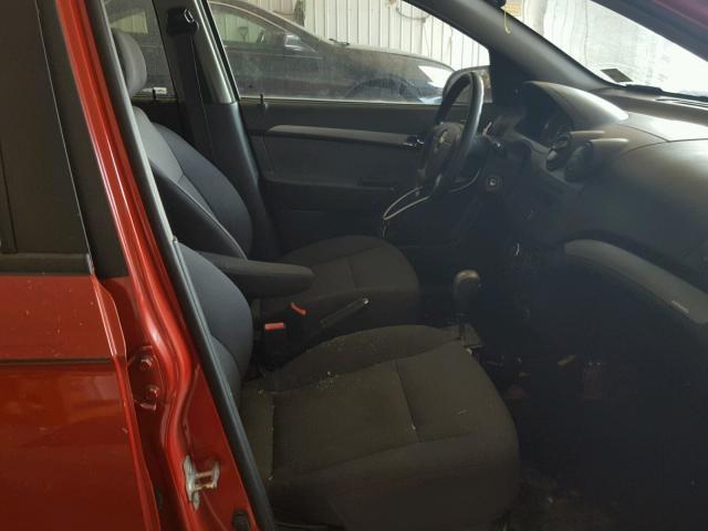 KL1TD56698B010561 - 2008 CHEVROLET AVEO BASE Қызыл фото 5