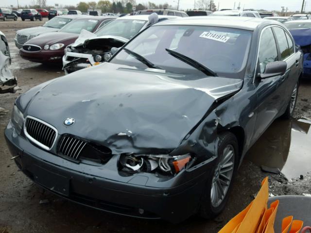 WBAGL63474DP70683 - 2004 BMW 745 I GRAY photo 2