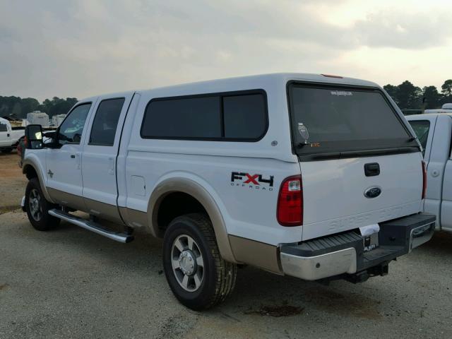 1FT7W2BT9BEB08879 - 2011 FORD F250 SUPER WHITE photo 3