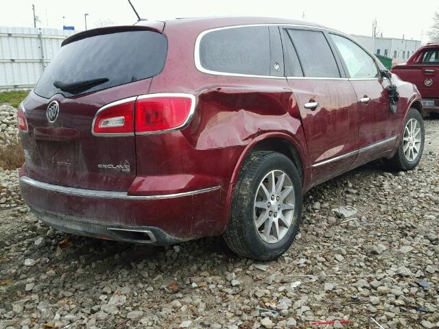 5GAKVBKD6FJ369231 - 2015 BUICK ENCLAVE წითელი ფოტო 4