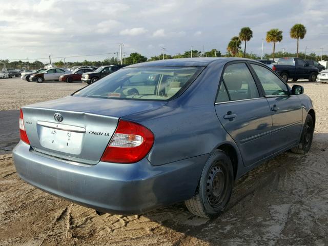 4T1BE30K83U720782 - 2003 TOYOTA CAMRY BLUE photo 4