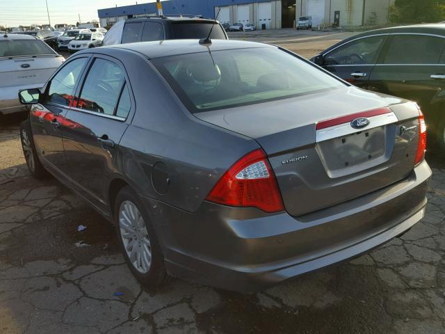 3FADP0L30AR263289 - 2010 FORD FUSION HYB GRAY photo 3