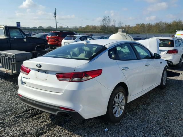 5XXGT4L38HG123977 - 2017 KIA OPTIMA LX WHITE photo 4